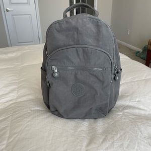 Kipling Women's Seoul Backpack, Dusty Grey Rim